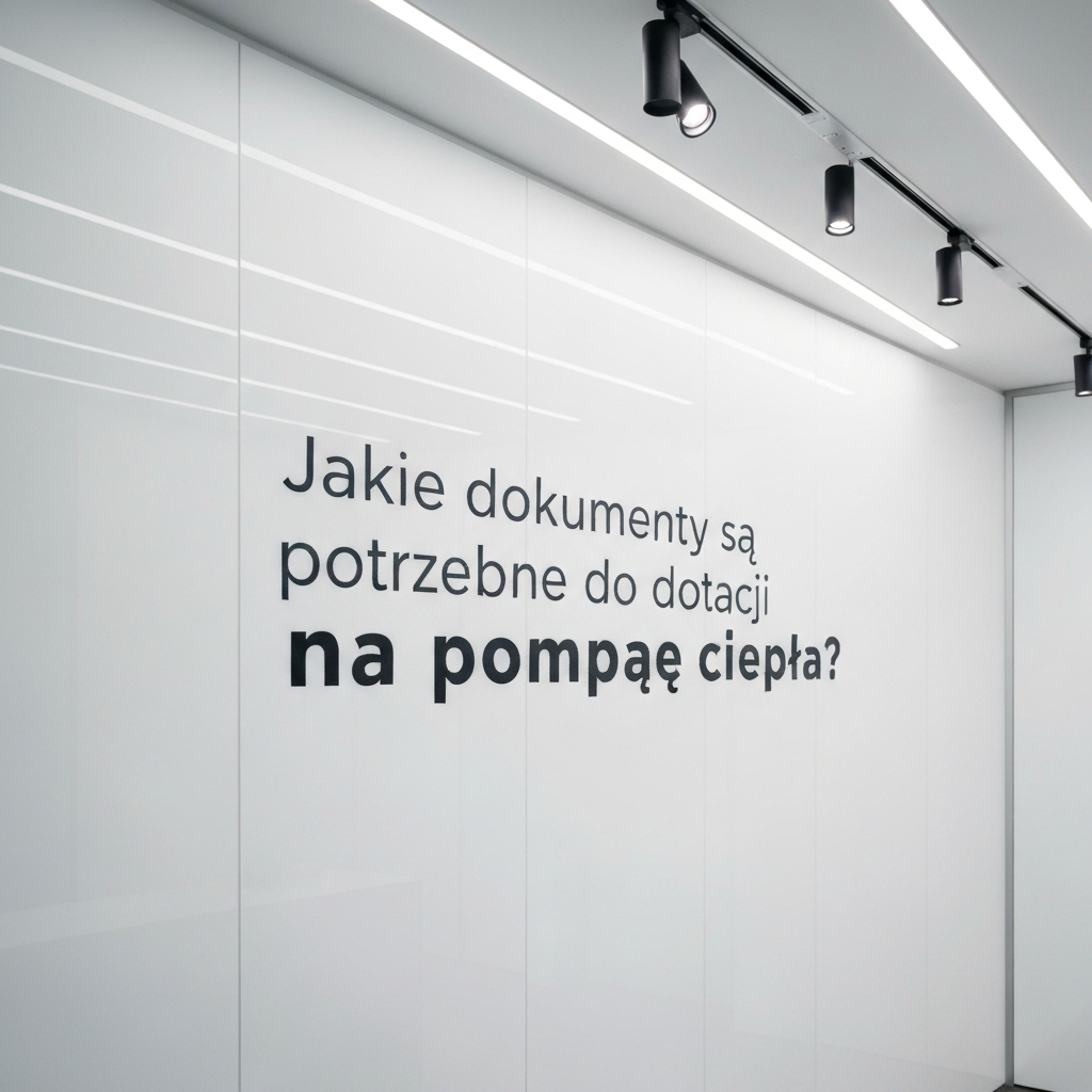 Jakie dokumenty sa potrzebne do dotacji na pompe ciepla